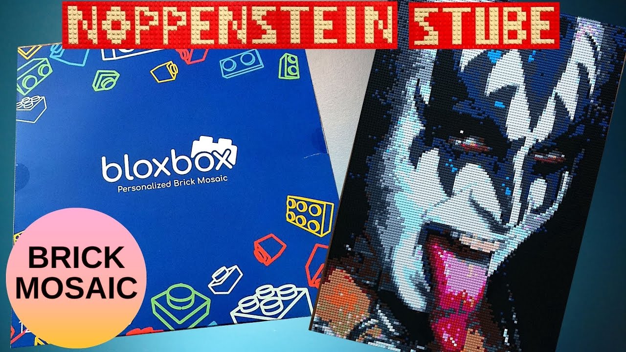 Bloxbox Brick Mosaic Review | Riesen Kiss Gene Simmons The Demon Mosaik aus 13824 Noppensteinen