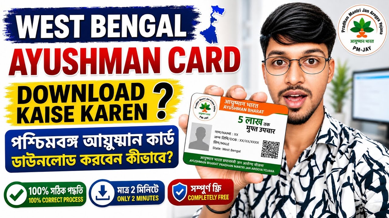 West Bengal Ayushman card download kaise kare online | how to download West Bengal Ayushman card