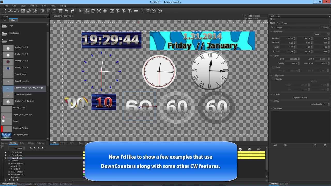 Clocks, Calendar and Counters