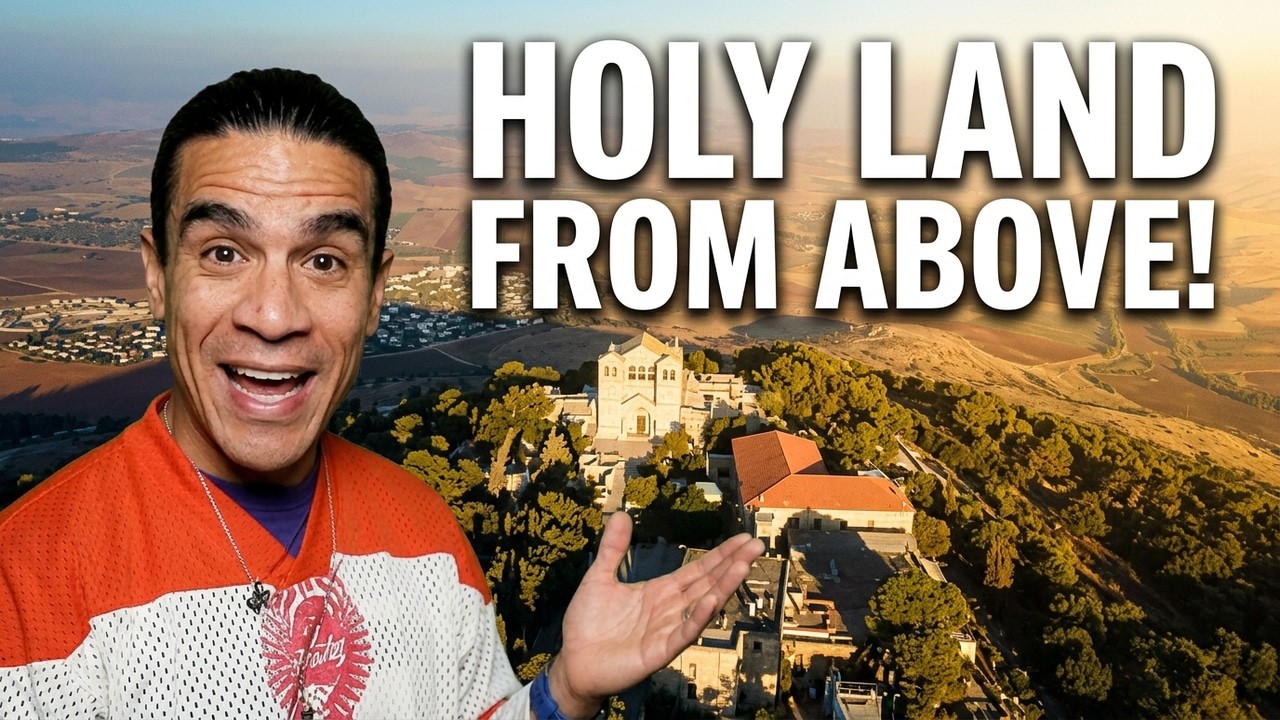 Гора Преображения | Вид с воздуха на библейское место в Израиле