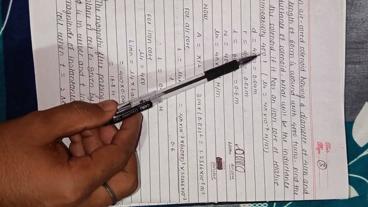 Electromagnetic induction numerical class 12