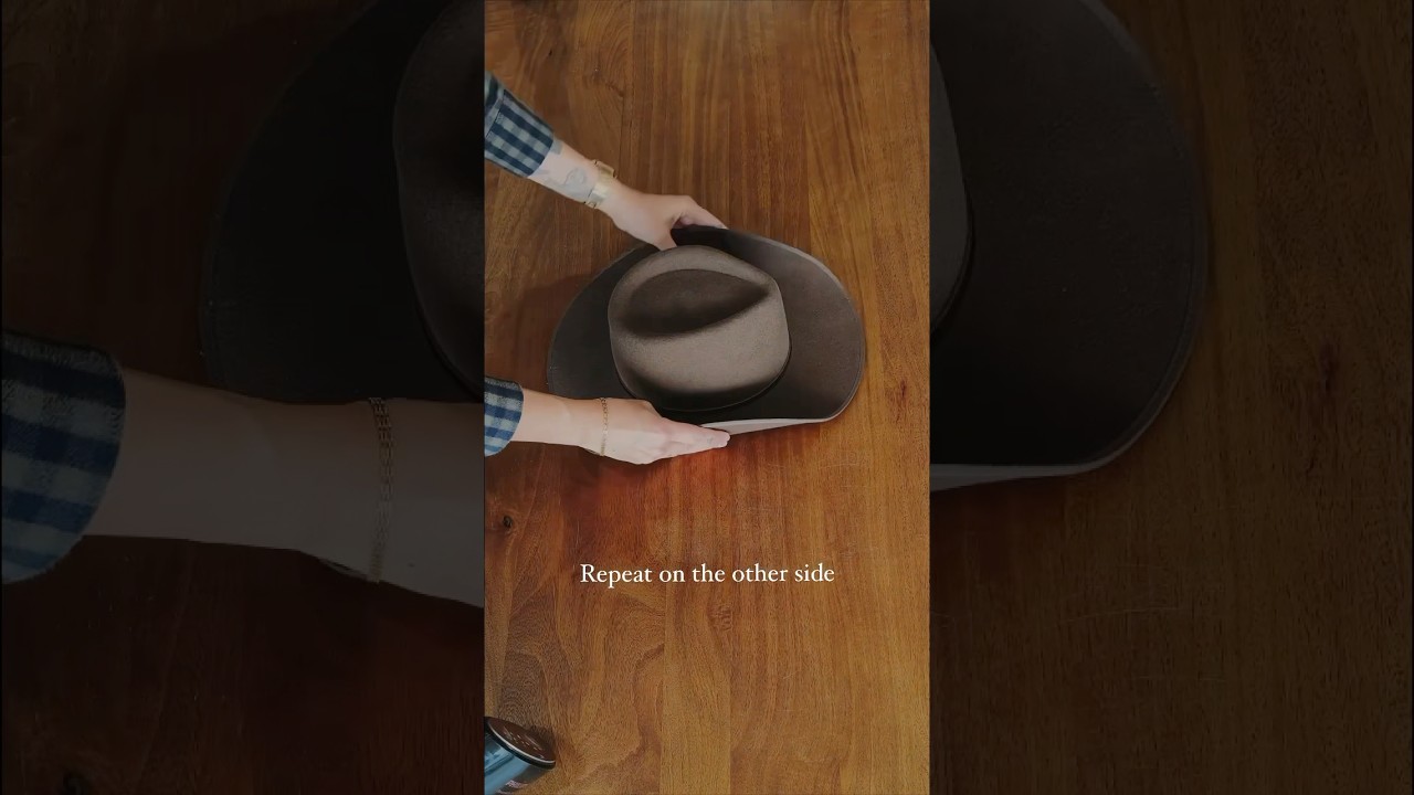 DIY: How to re-shape any wide brim felt hat into a cowboy hat with an iron and some string  