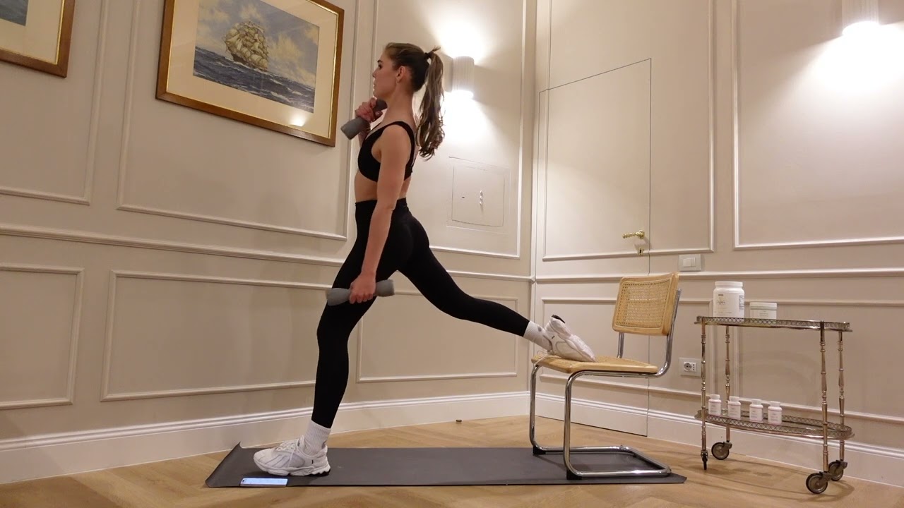 FOLLICULAR PHASE WORKOUT. 26 minutes. Weights & bench needed.