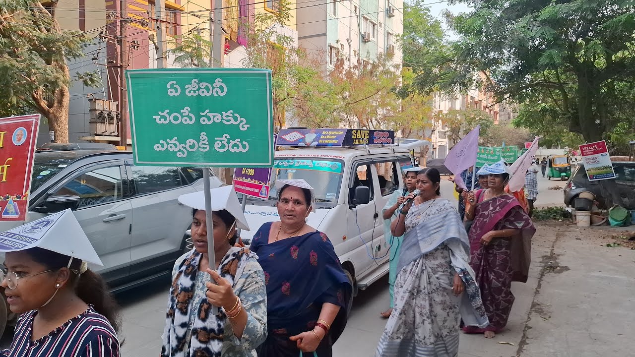 kphb లో మెగా శాకాహార ర్యాలీ