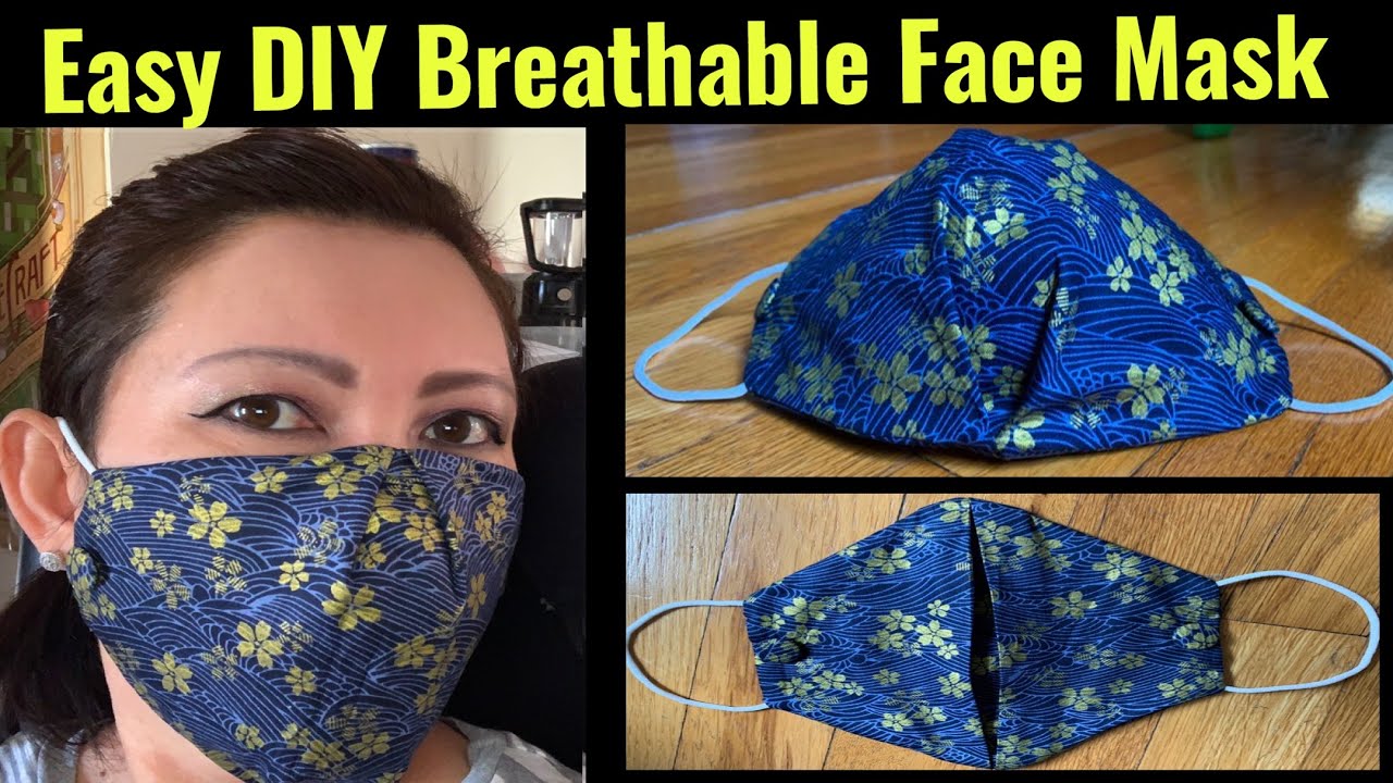 ( # 90 ) How To Make Face Mask Doesn't Touch Your Nose &  Mouth - Breathable  Face Mask Tutorial