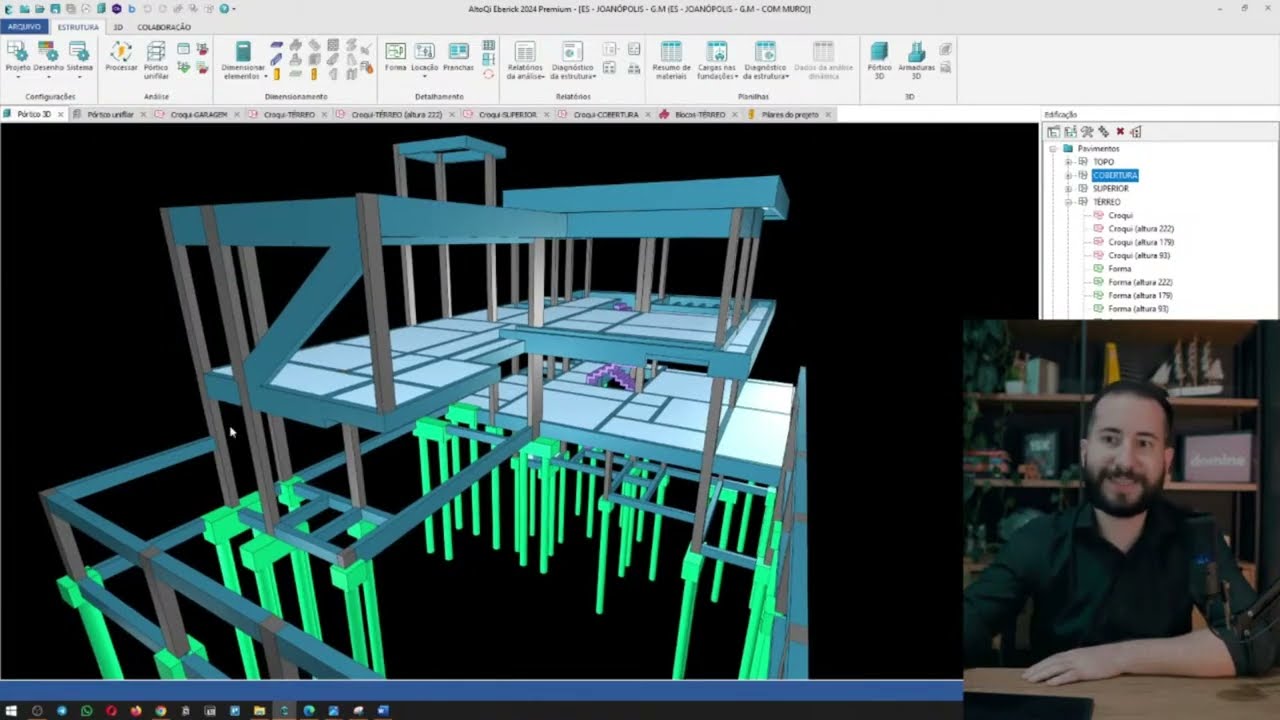 Análise Estrutural #33 - Sobrado de Alto Padrão com várias complexidades!
