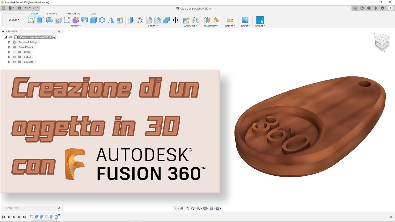 Creazione di un oggetto 3D da zero con Fusion 360