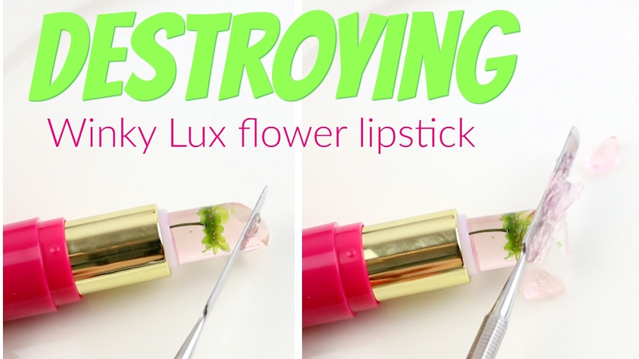 THE MAKEUP BREAKUP - Does the Winky Lux lipstick react to pH levels? DESTROYING THE FLOWER LIPSTICK