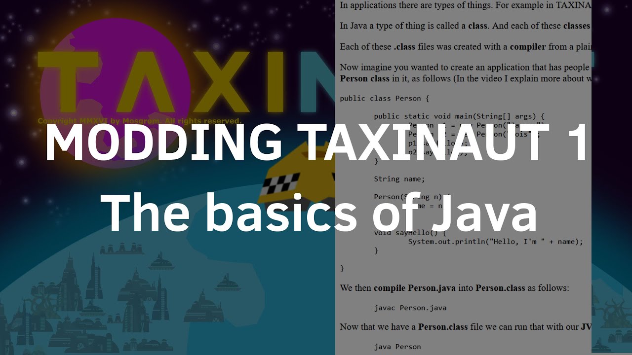 MODDING TAXINAUT 1: The basics of Java