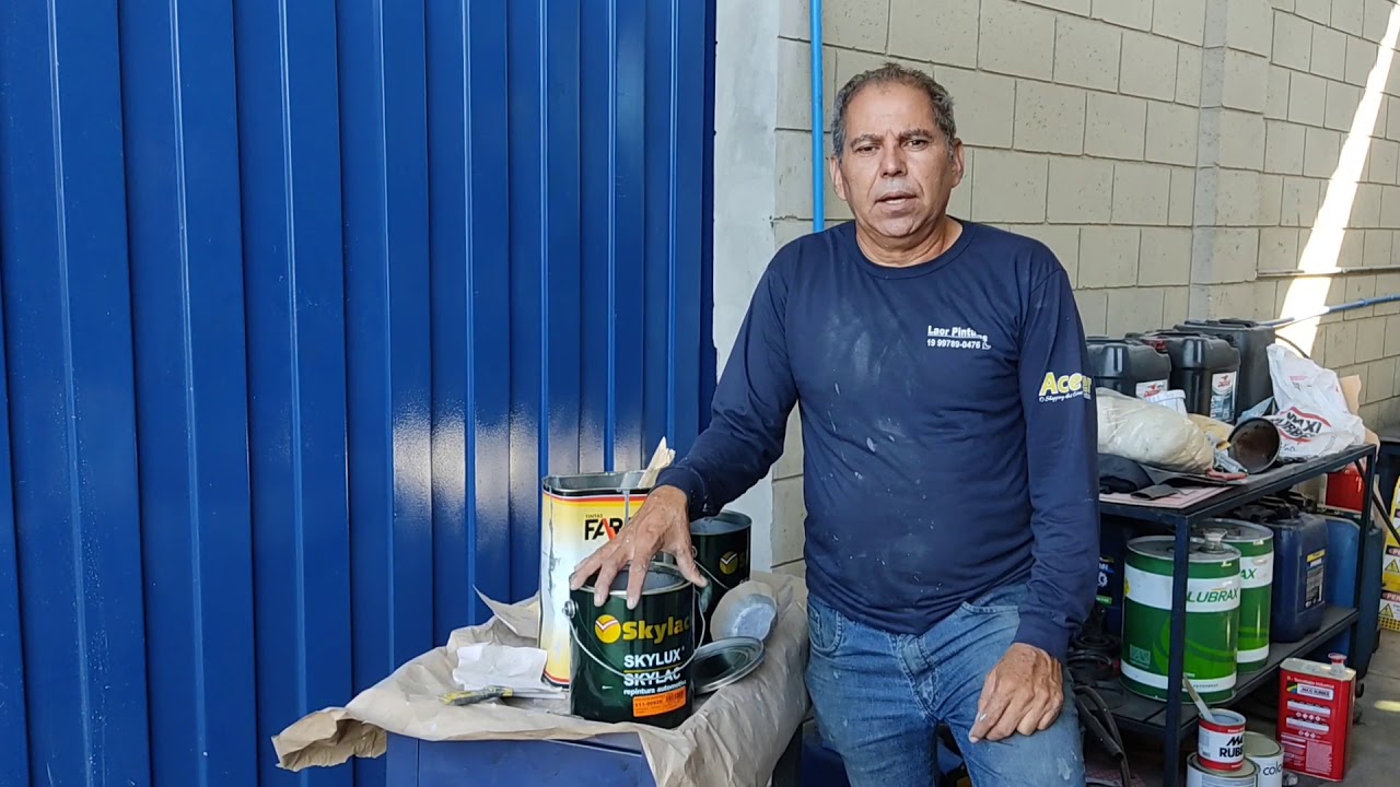 pintura no chassi e tanque do caminhão