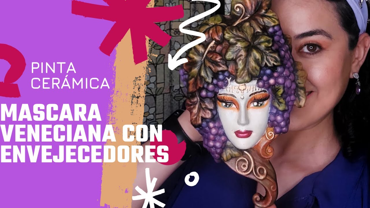 Pinta una Mascara Veneciana De Cerámica, Tecnica de Envejecedores
