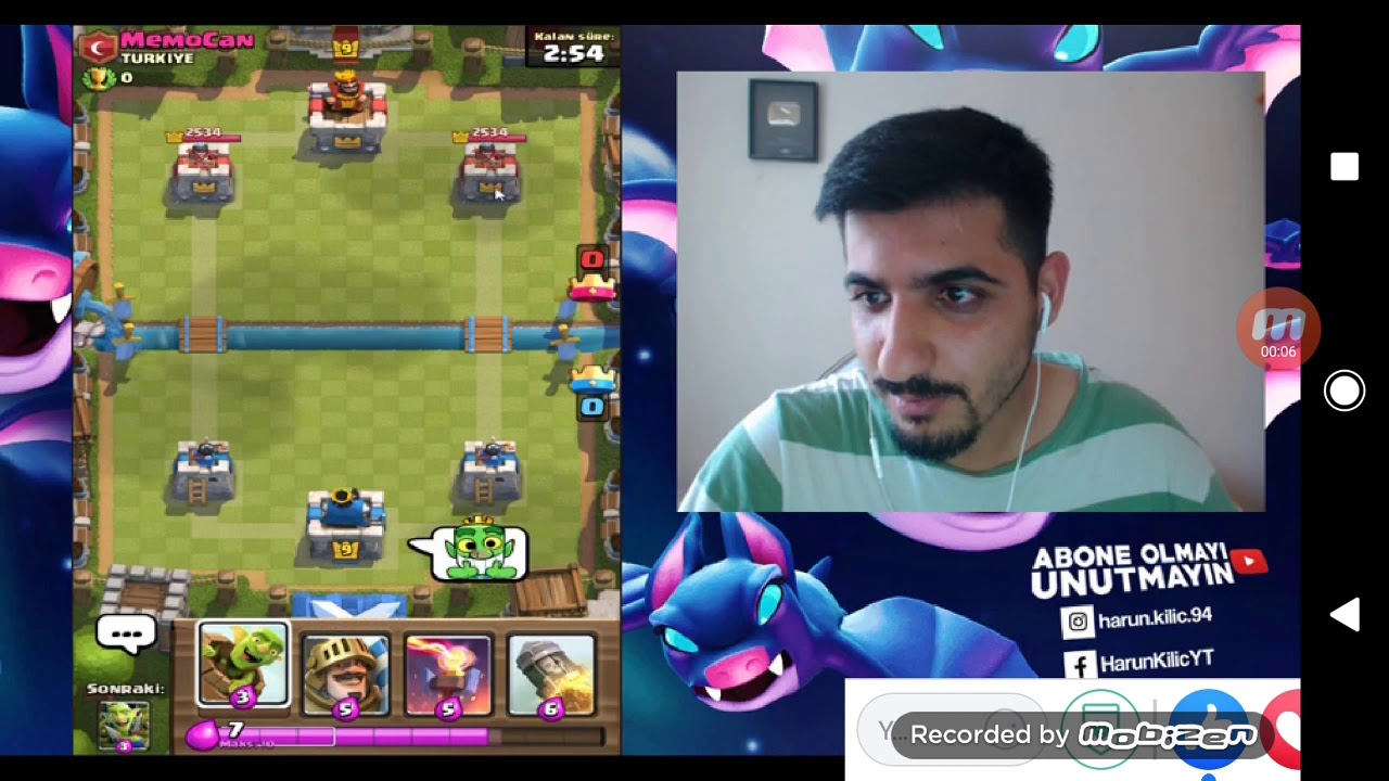 Youtuber harun kilic ile clash royale savasim . hatay depremi harun kılıc kaybettik 😞