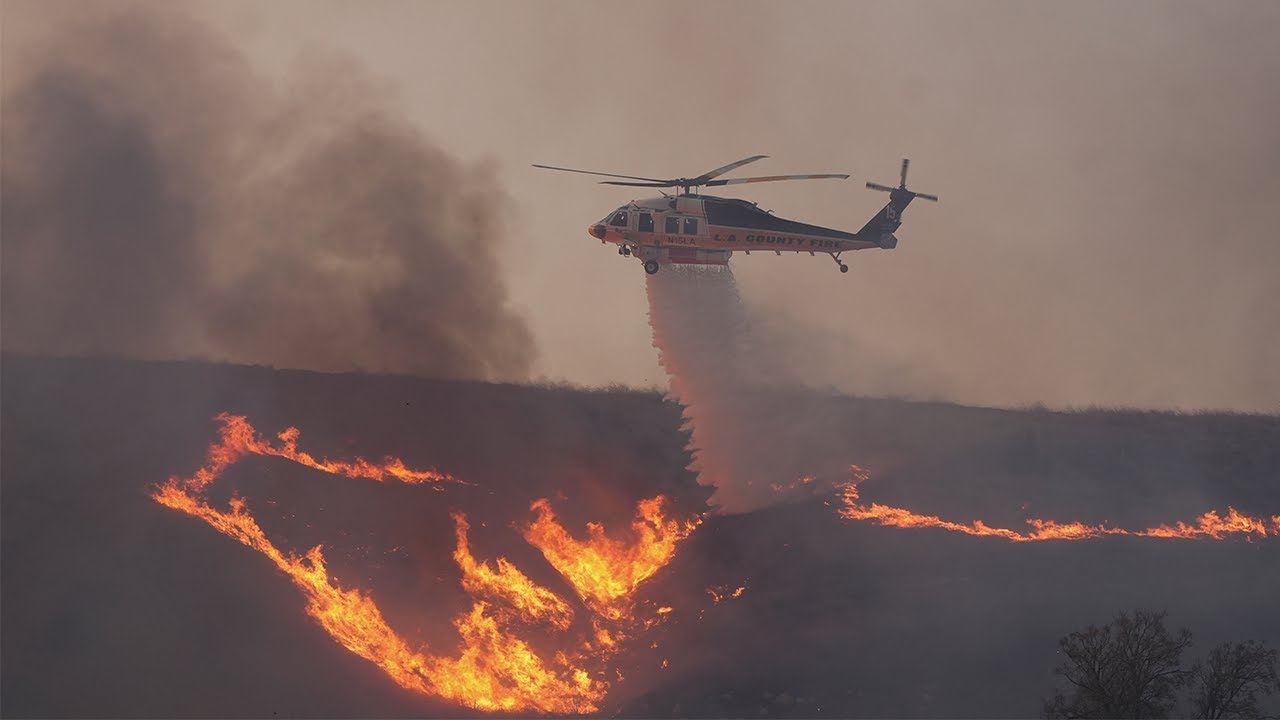 New wildfire raging north of downtown Los Angeles