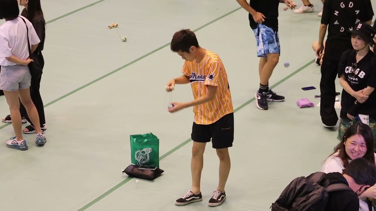 Takuya, Nick Gallagher, and Motty Practicing for Kendama World Cup 2023