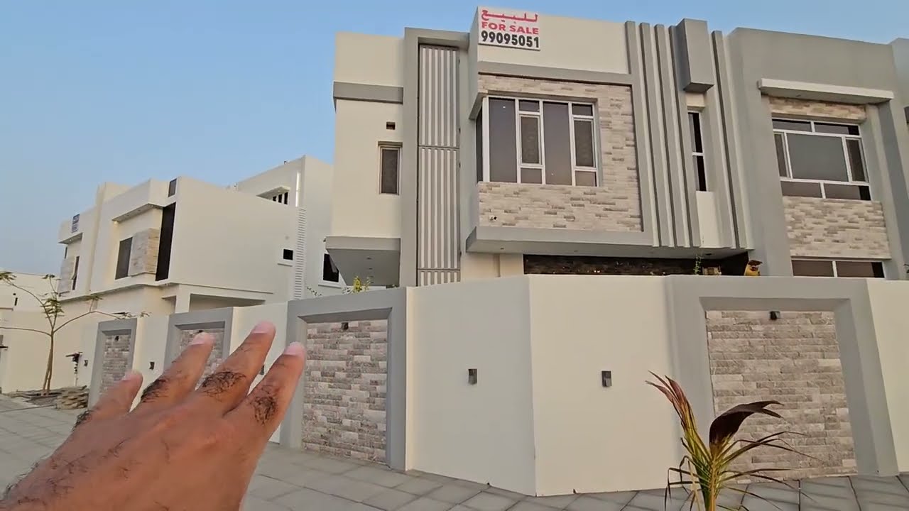 فيلا راقية خمس نجوم للبيع على ارض زاوية في المعبيلة الجنوبية الثامنة تغطية المهندس سالم البرواني