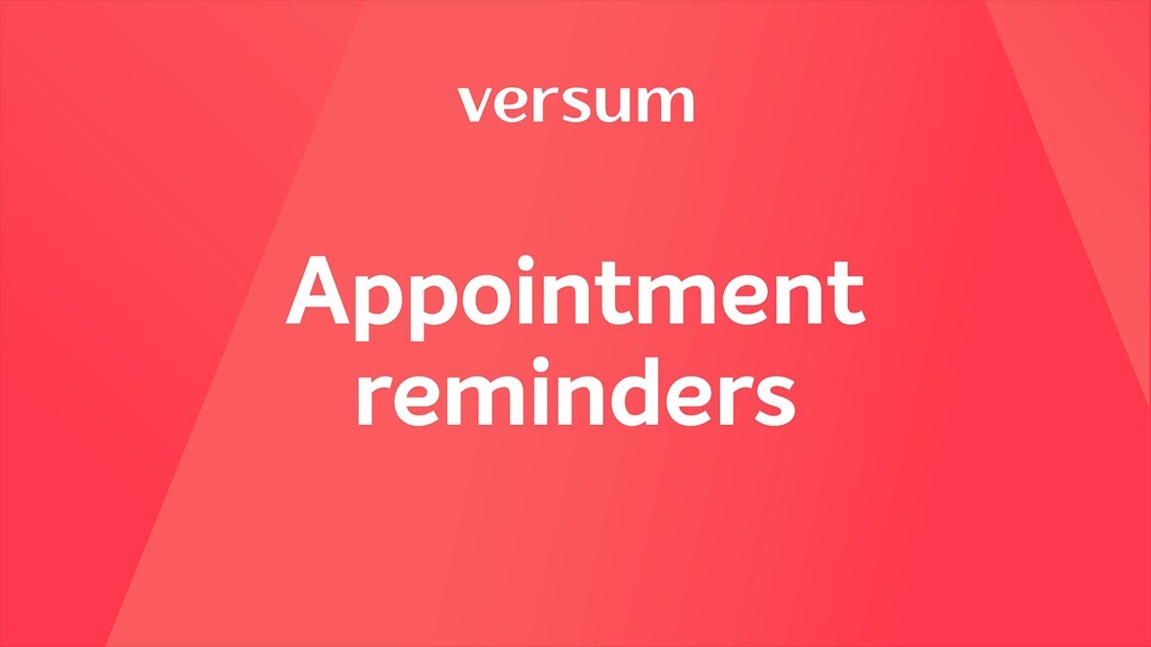 How to set up automatic appointment reminders in the Versum salon software
