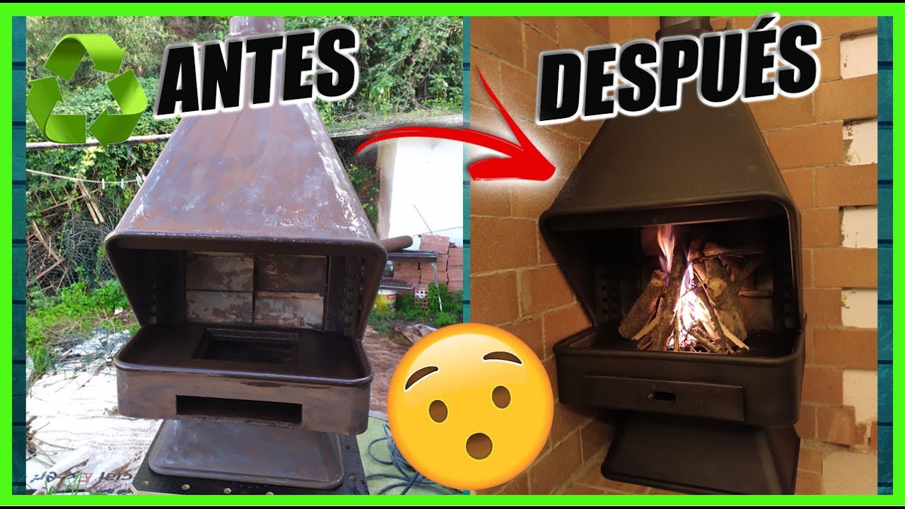 ✅Restauramos una CHIMENEA de HIERRO Muy OXIDADA