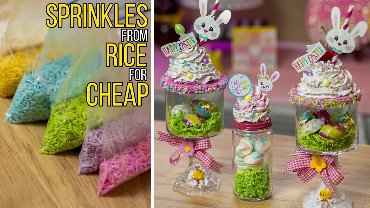 BEAUTIFUL Easter Candy Jar from an UPCYCLED Candle Jar