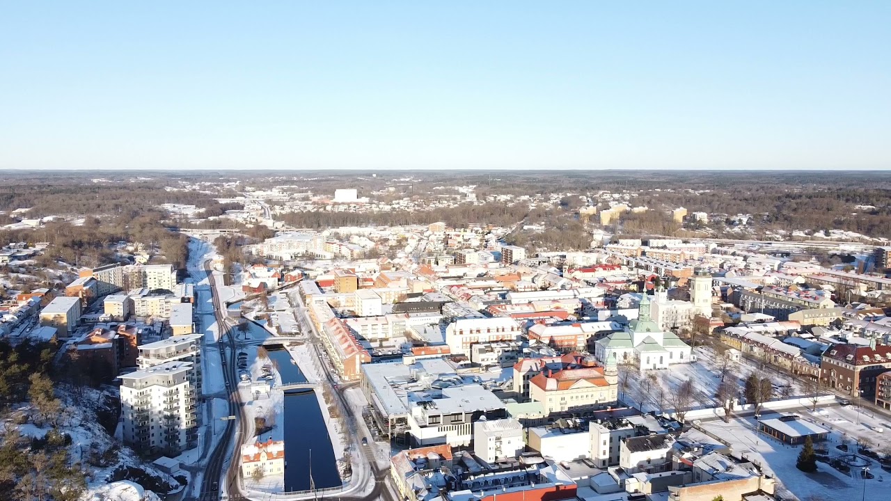 Drone shot at Karlshamn,Sweden on Christmas day