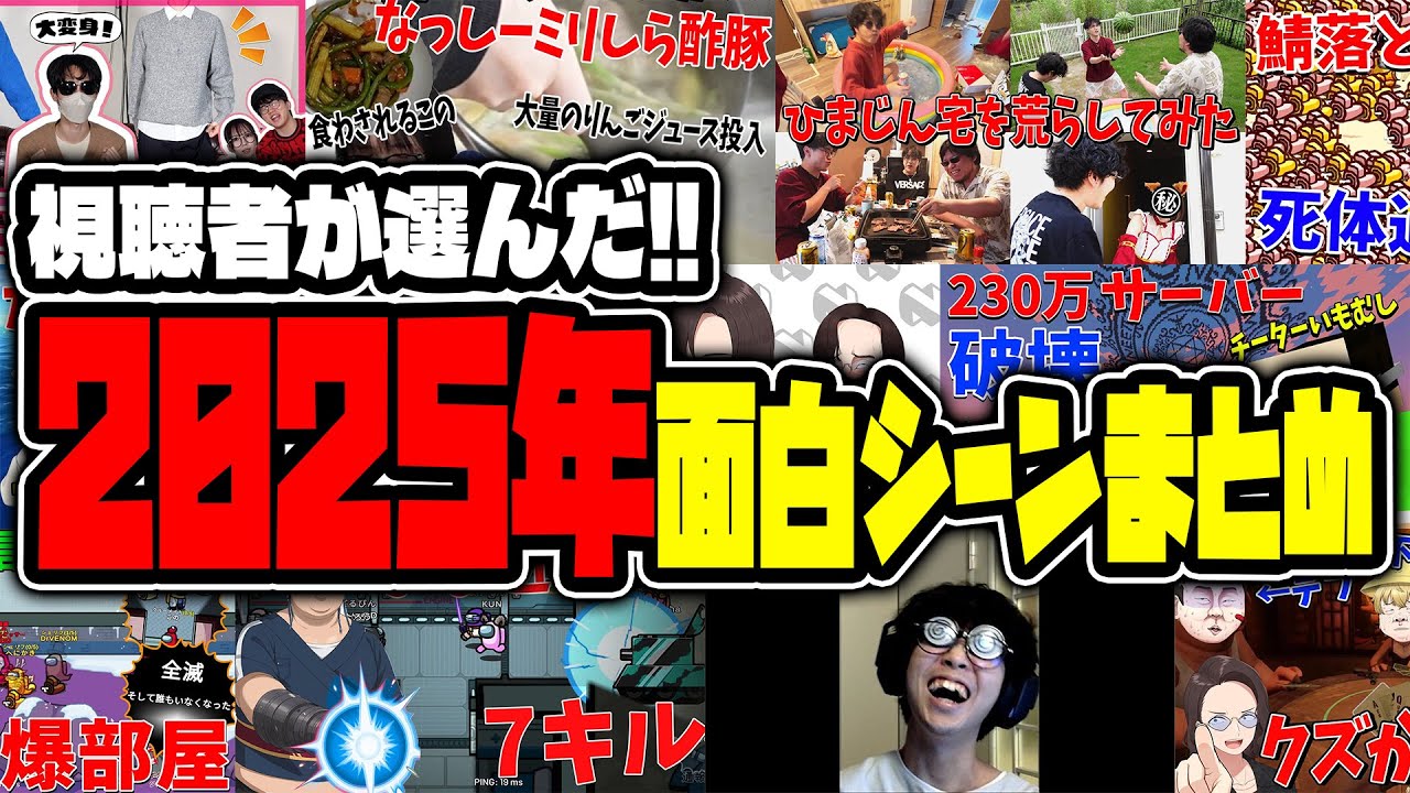 視聴者が選んだ！2025年に投稿された動画の面白シーンまとめ【ニート部まとめ】