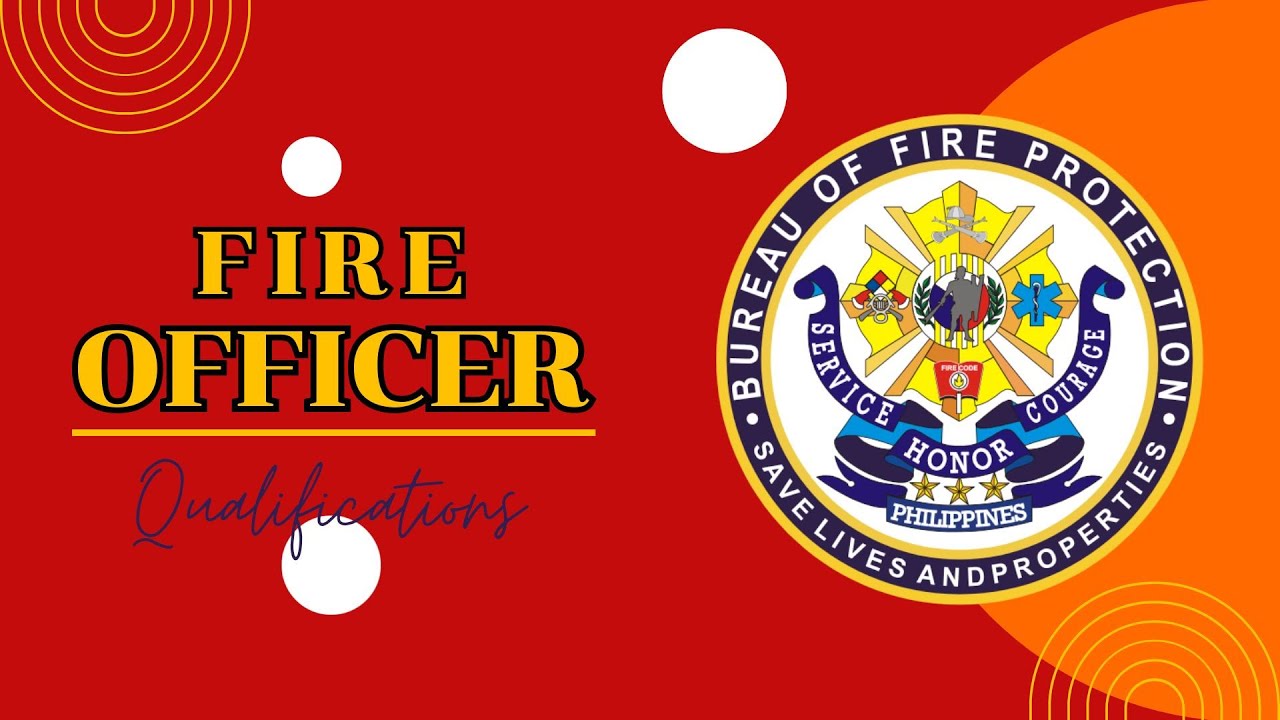Philippines - Fire Officer Qualifications #philippines #eightytwoph