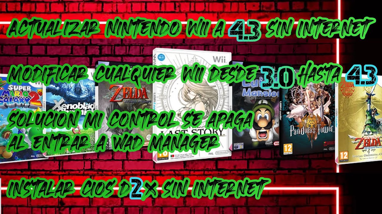 Actualizar Wii a 4.3 sin Internet + Mi Control se Apaga al Entrar a Wad Manager + cios D2x Offline