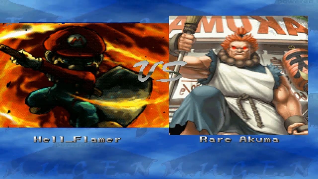 M.U.G.E.N : Hell Flamer (6P) v.s. Rare Akuma