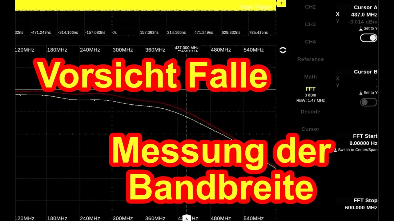 Vorsicht Falle bei Messung der Bamdbreite am Oszilloskop - hier Magnova BMO350