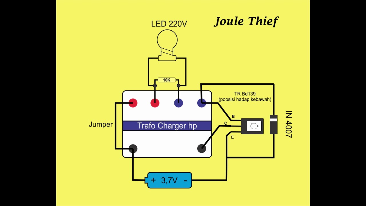 Cara Membuat Mini Inverter DC to AC / 3.7v dc to 220v ac /(Joule Thief)