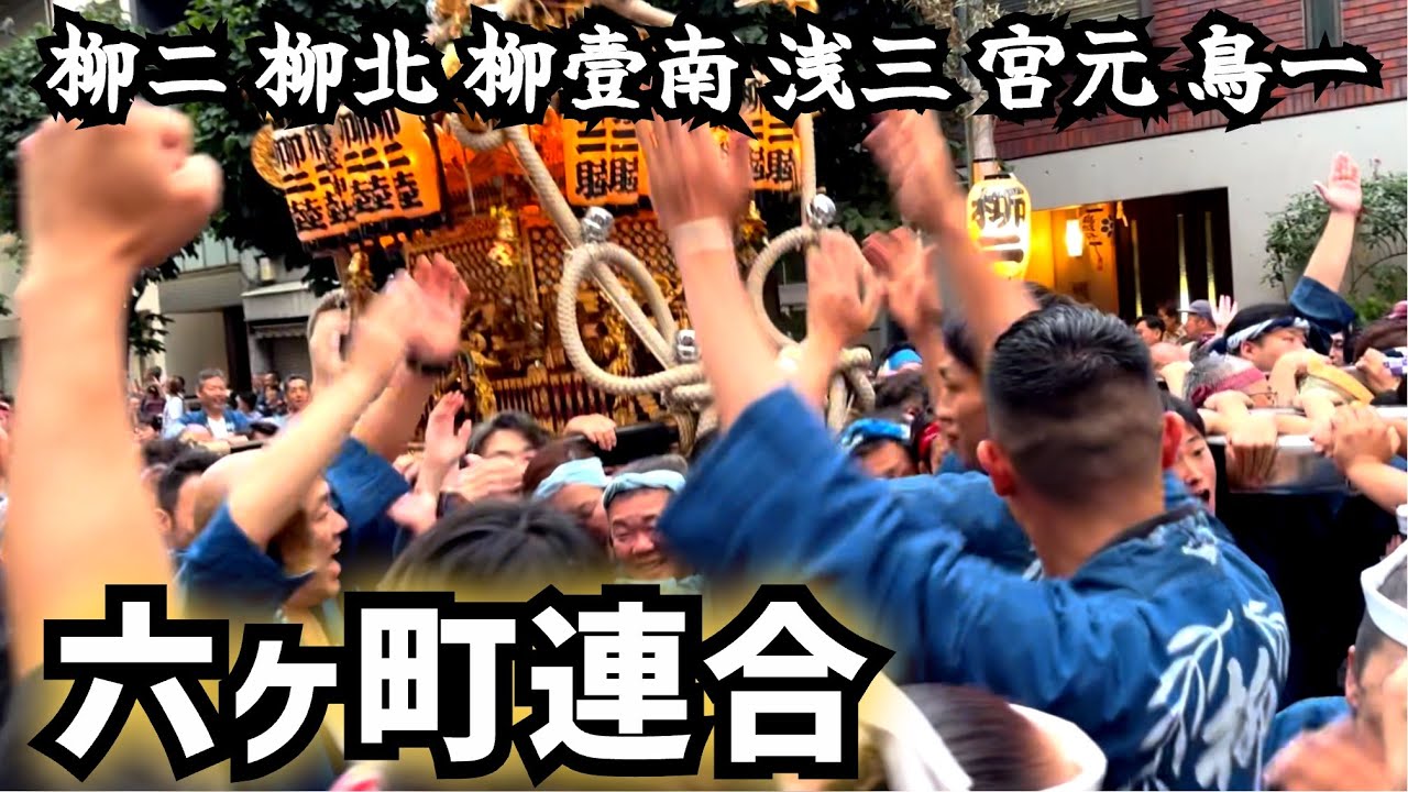 2025 鳥越祭り 土曜日 六ヶ町連合神輿渡御 柳ニ 柳北 柳壹南 浅三 宮元 鳥一