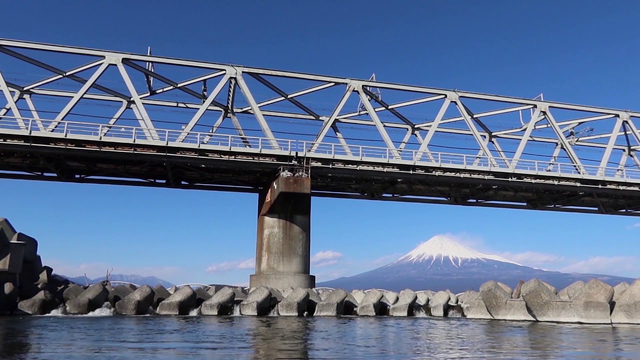 【癒し巡り】　雪ある富士山　　新幹線　自然音　Visiting healing places : Snow-capped Mt. Fuji , bullet train,  Natural sound