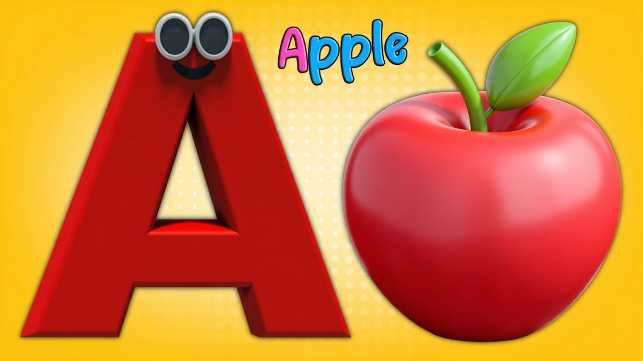 ABC Phonic Song with APPLE as Your First Lesson-ABC Songs, ABCD, Nursery Rhymes, Baby Song