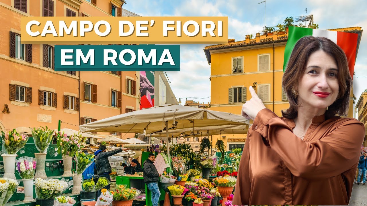 [ESPECIAL] O MELHOR DE ROMA: CAMPO DE' FIORI! LUGAR TIPICAMENTE ROMANO COM BARES,TRATTORIAS E FEIRA!