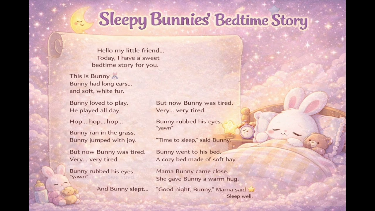 🐰 Sleepy Bunny’s Bedtime Story | Calm Bedtime Story for Toddlers & Kids