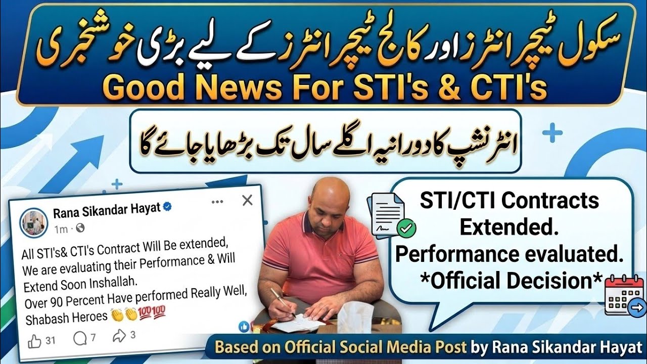 Good News For STIs & CTIs | STI Contract Extension Update | CTI Contract Extension Update 2027