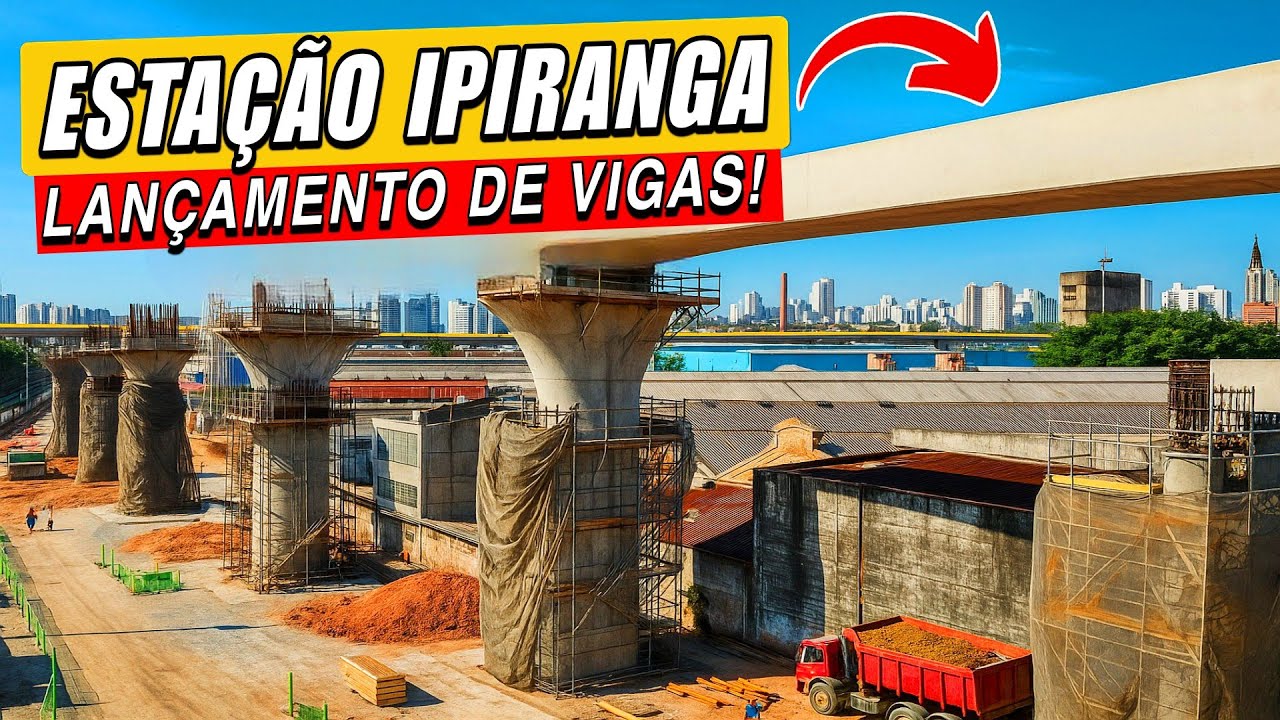 🚧🚇 A ESTAÇÃO IPIRANGA AVANÇOU MUITO — OLHA ISSO!