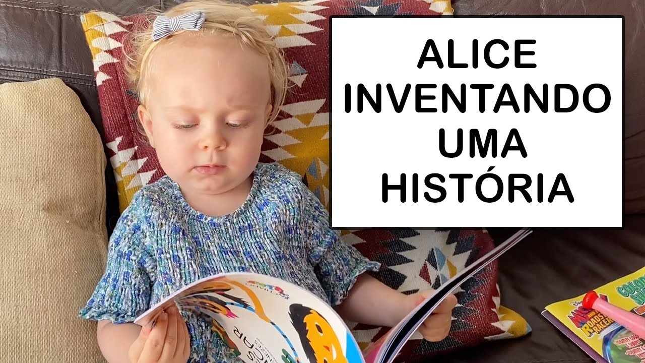 Alice inventando uma história