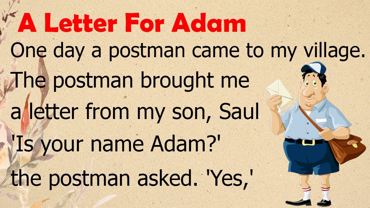 Improve your English Through Stories 🔥 | A Letter For Adam | Level 3 | Awesome English