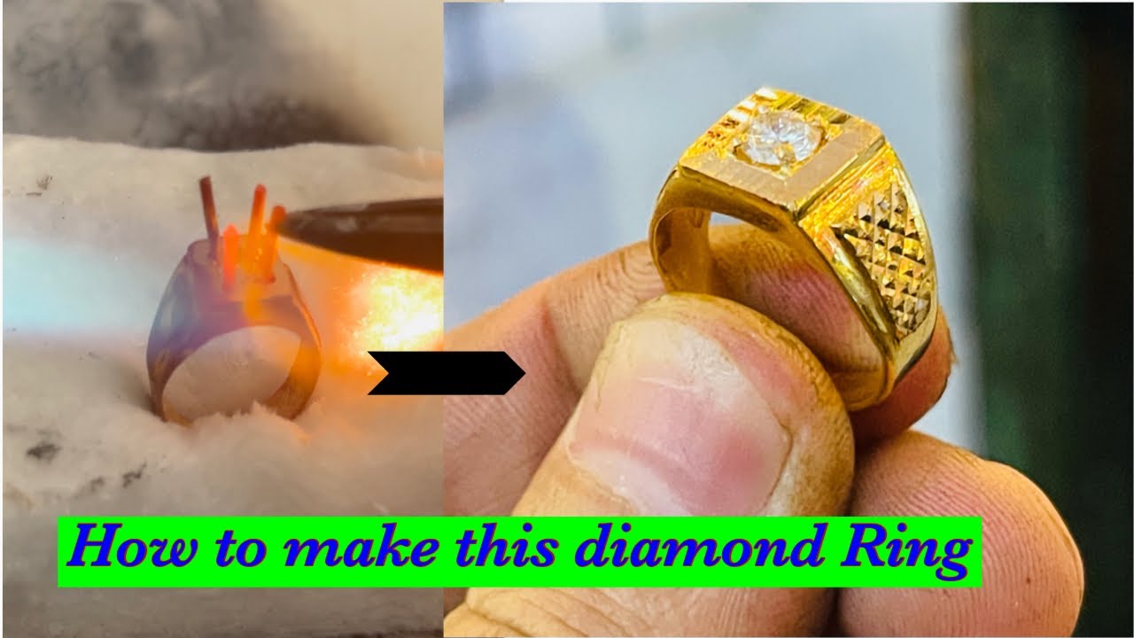 22k gold ring making  | diamond ring making