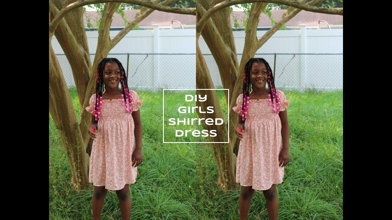 DIY [Beginner Sewing] Girls Shirred Dress