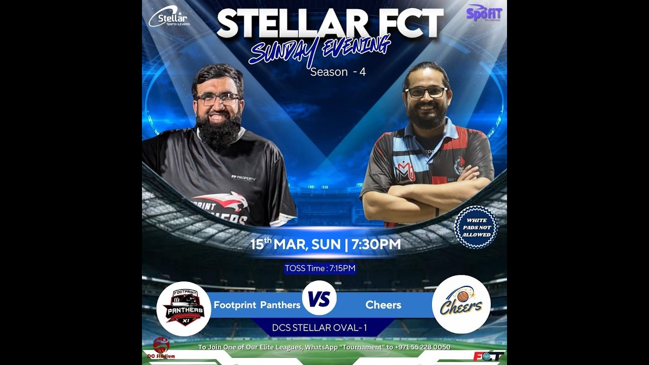 STELLAR FCT SUNDAY EVENING S4 - CHEERS CC VS FOOTPRINT PANTHERS
