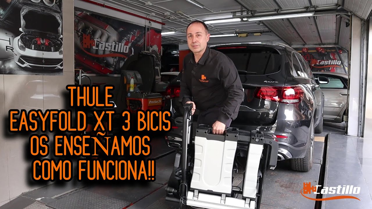 PORTABICIS THULE EASYFOLD XT 3 BICIS, OS ENSEÑAMOS COMO FUNCIONA!!
