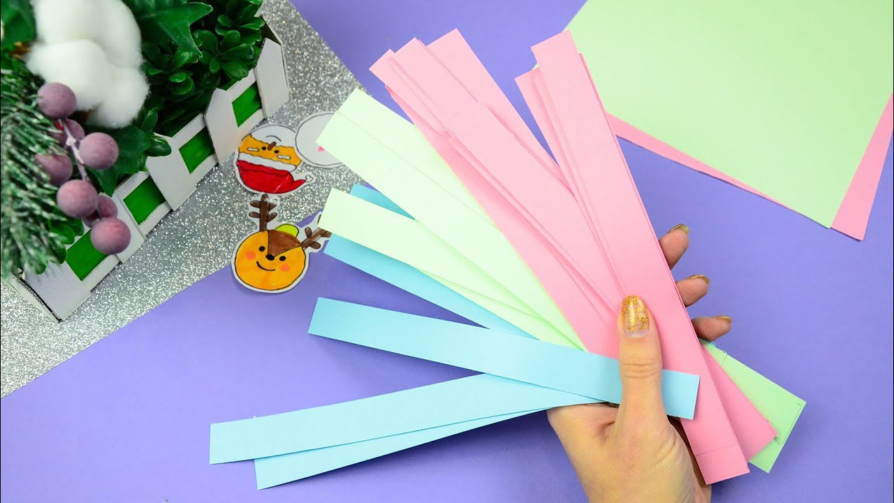 Самая ЛЁГКАЯ  поделка из полосочек из бумаги| Лакси DIY