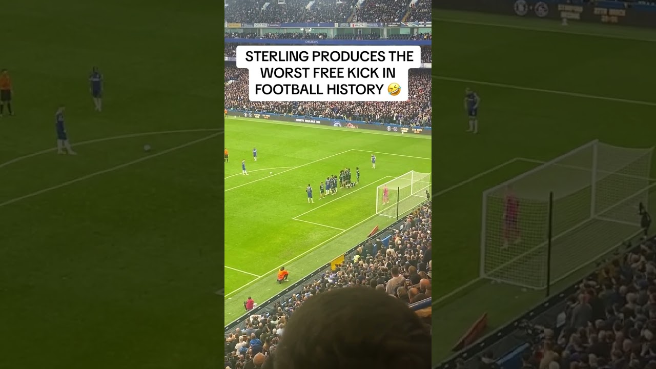 Worst Free-Kick ever? Raheem Sterling with a stunner💀 #raheemsterling #chelsea #facup #sterling