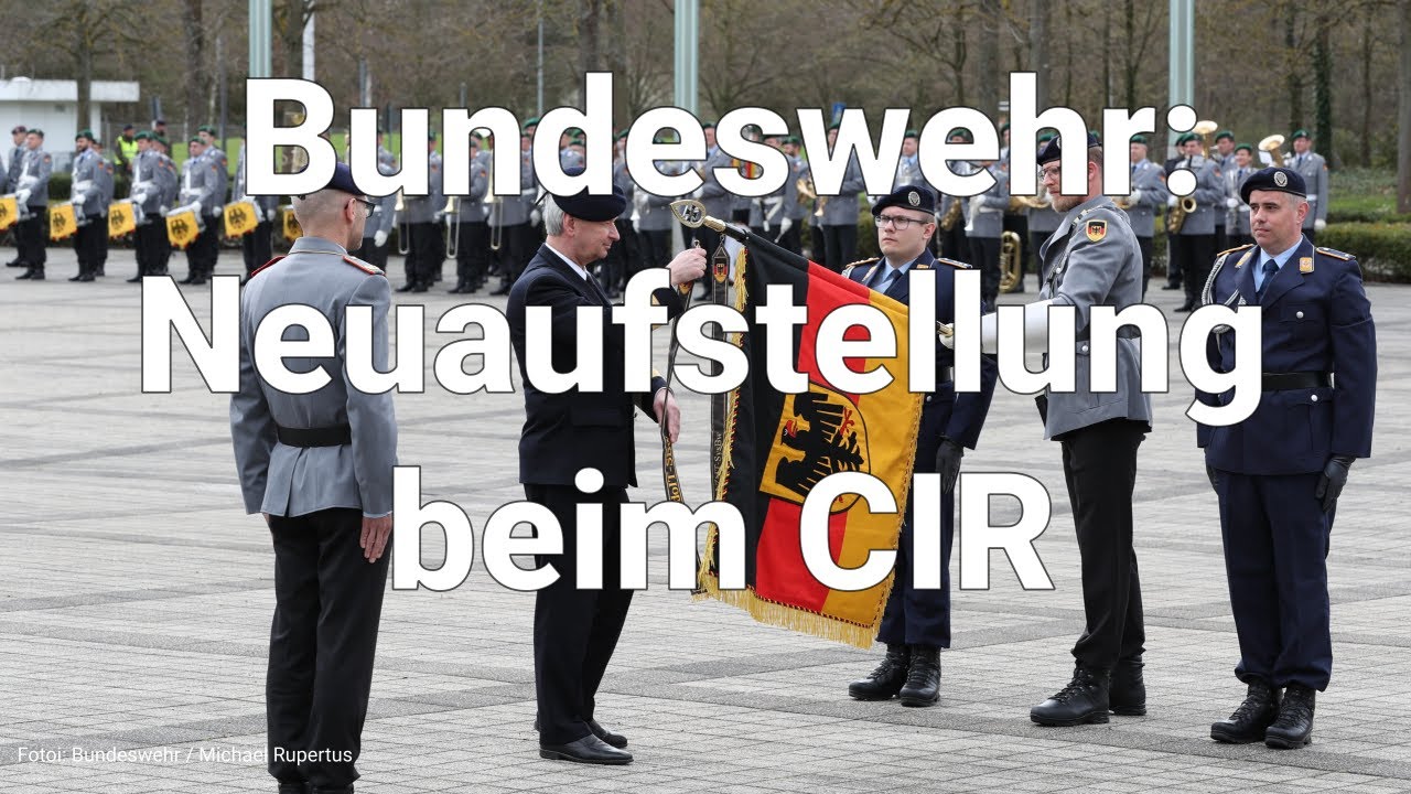 Bundeswehr: Indienststellung neuer Verbände beim Cyber- und Informationsraum Truppenfahnen und Hymne