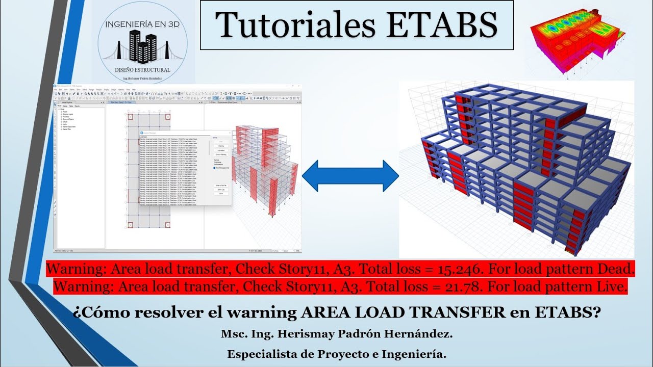 ¿Cómo resolver el #warning  AREA LOAD TRANSFER en #ETABS?