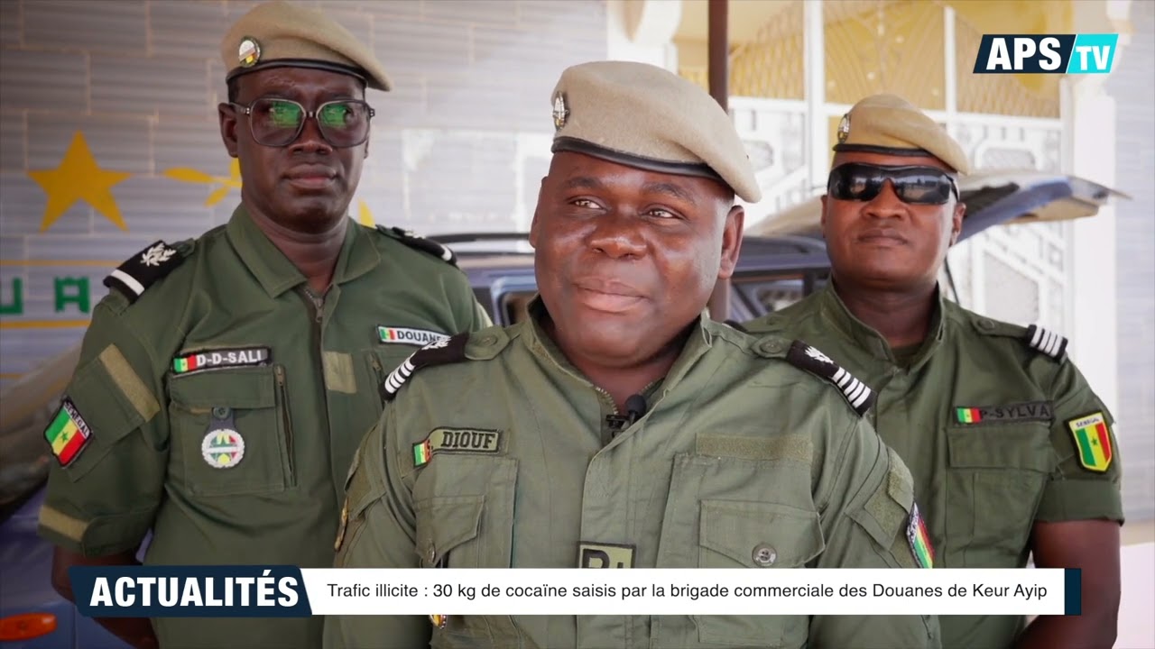 Trafic illicite : 30 kg de cocaïne saisis par la brigade commerciale des Douanes de Keur Ayip