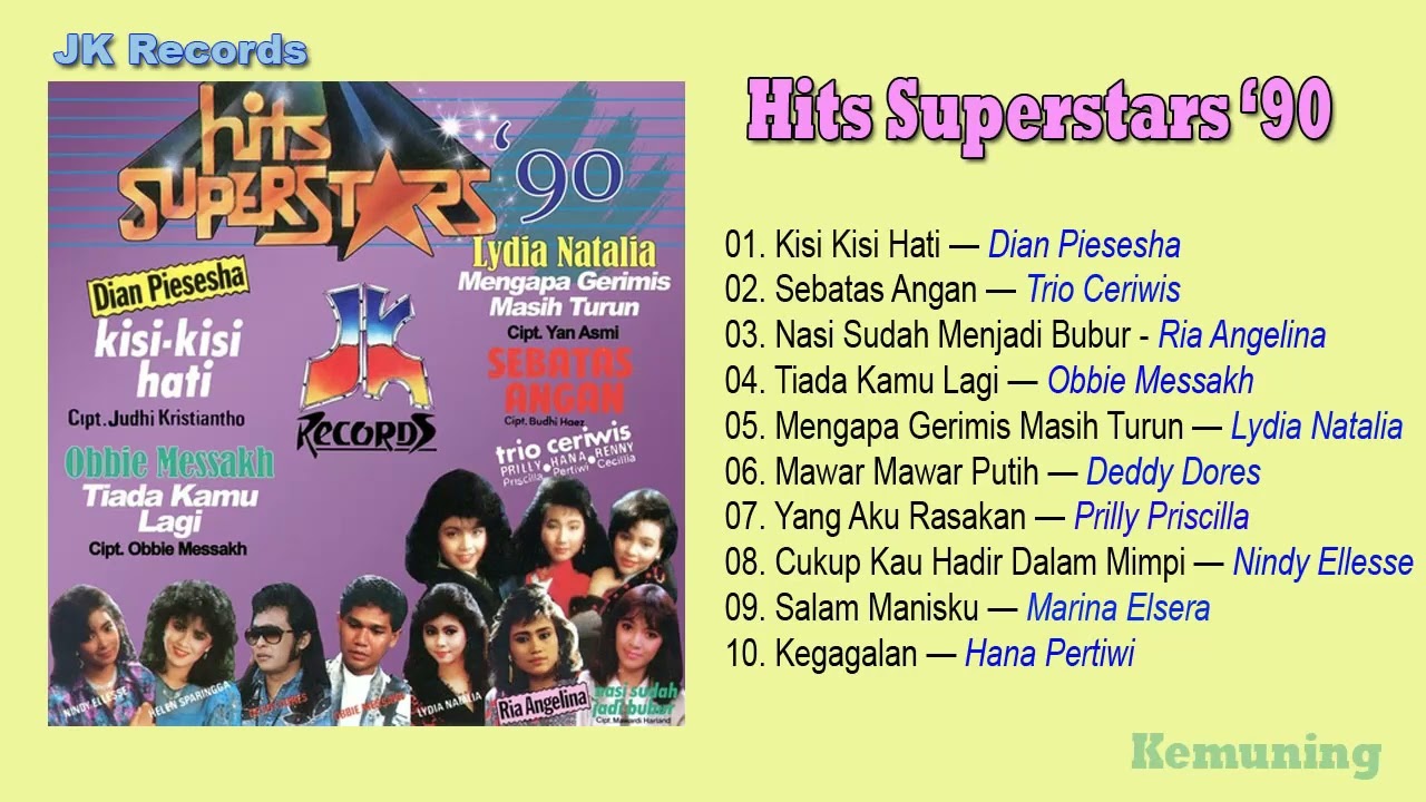 Hits Superstars 90 - Jeka Records - Nindy Ellesse, Marina Elsera, Dian Piesesha