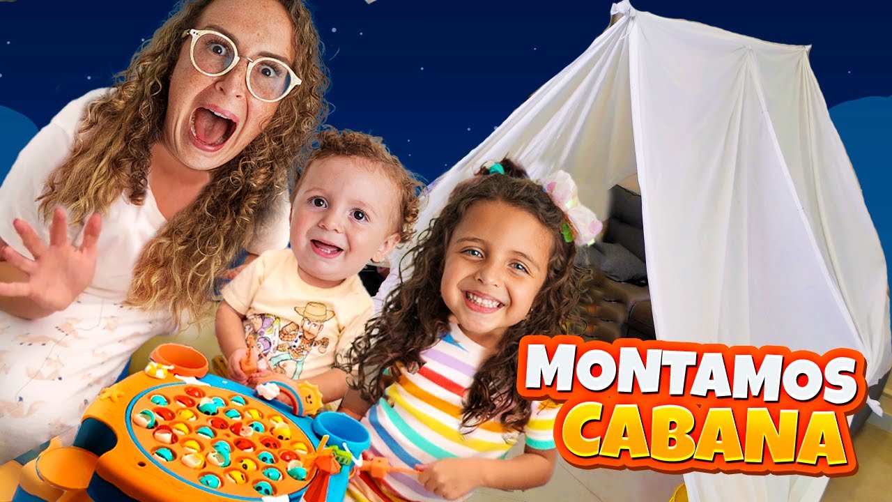 BELLA E LUCCA CONSTRUIRAM UMA CABANA NA SALA - FAMÍLIA BELLA E LUCCA SHOW