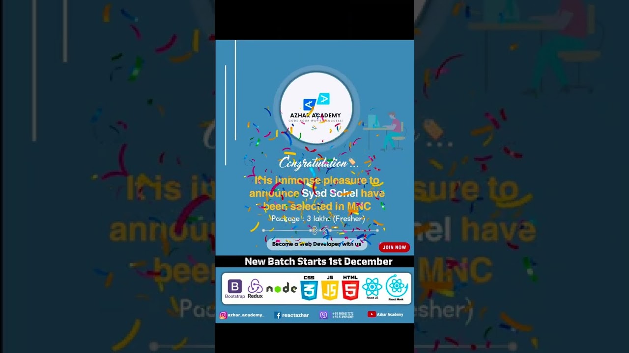 Congratulations to Syed Sohel from [Batch&nbsp;1]